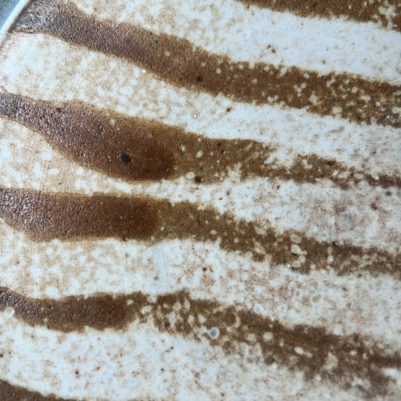 Handmade Striped Pottery Bowl Catchall Decor Vintage - Picture 12 of 16